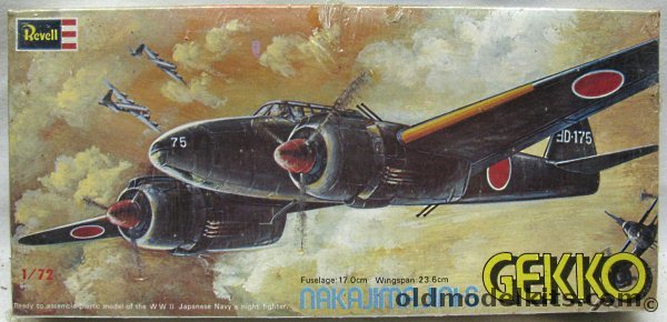 Revell 1/72 Nakajima J1N1-S Gekko - England Issue - (J1N1S), H105 plastic model kit